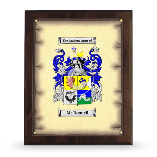 Mc Donnell Coat of Arms Plaque